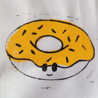 Handgestempelde romper donut